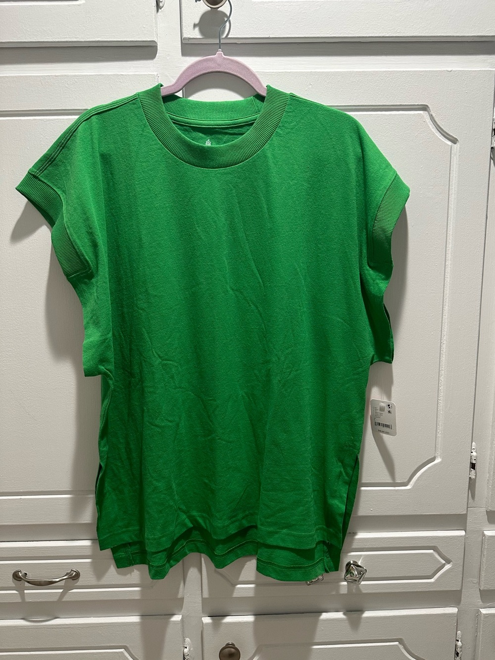 Free People- Bright Green Sleeveless Knit Top